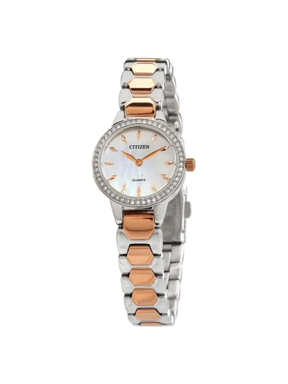 NWT Citizen Quartz Crystal Mother of Pearl Dial Ladies Watch